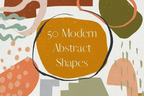 Download 50 Boho Texture Abstract Shapes Clipart - Boho Collection