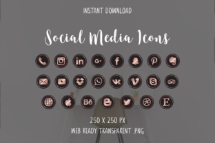 Download Rosegold Social Media Icons - Social media icons Collection