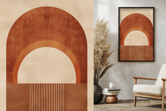 Download Terracotta Abstract Wall Art, A4 Poster - Abstract wall art Collection