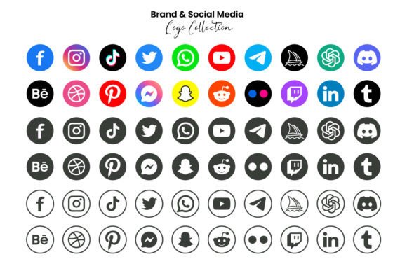 Download Popular Social Media Icons - Social media icons Collection