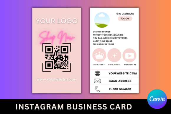 Download 2024 Instagram Business Card Template - Business Collection