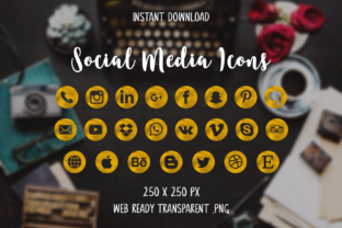 Download Gold Social Media Icons - Social media icons Collection